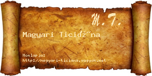 Magyari Ticiána névjegykártya
